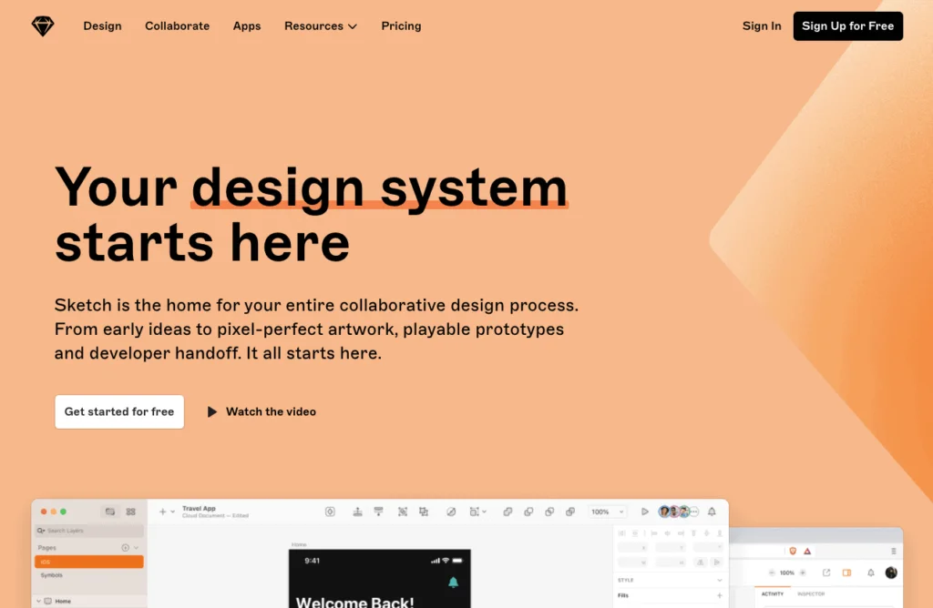 Screenshot of Sketch.com