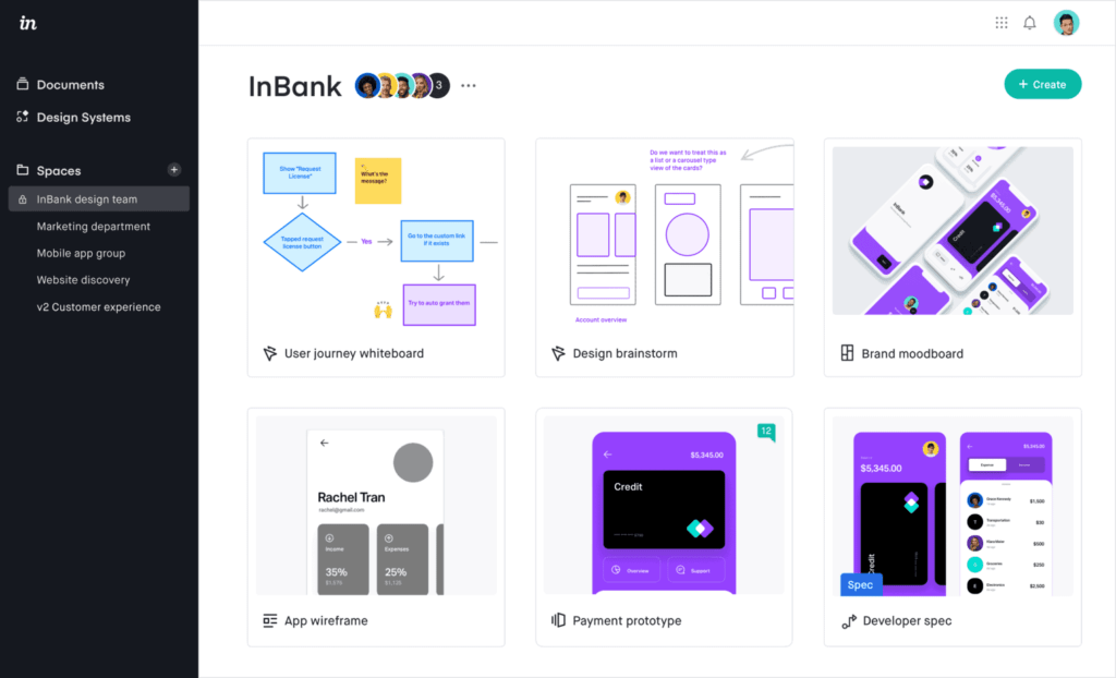 Screenshot from the InVision website