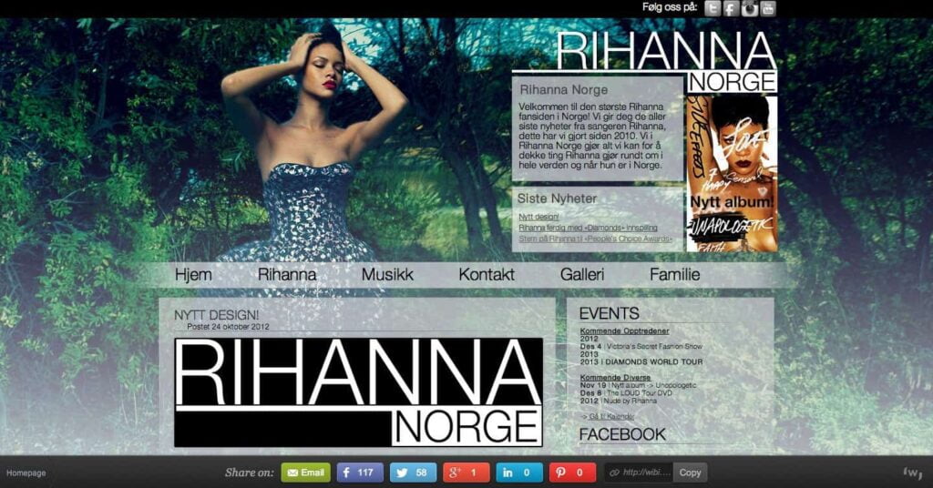 Rihanna Norge New design