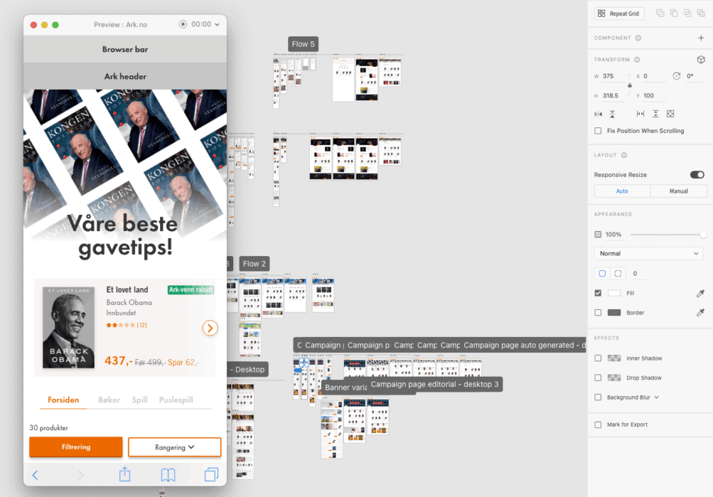 What UI and UX Mean for Your Website 5 Screenshot of my work at ark. No