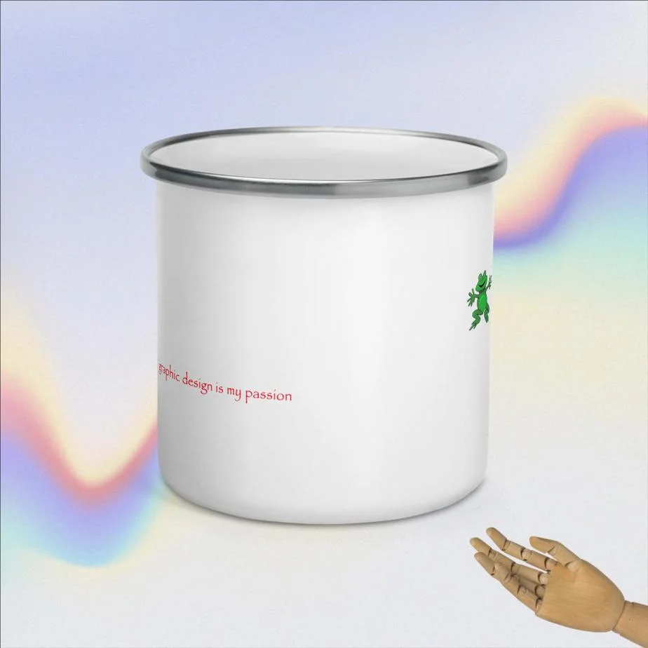 graphic design is my passion Enamel Mug