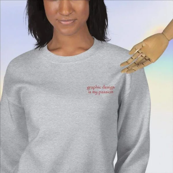 unisex crew neck sweatshirt sport grey zoomed in 618a579f4e4c7